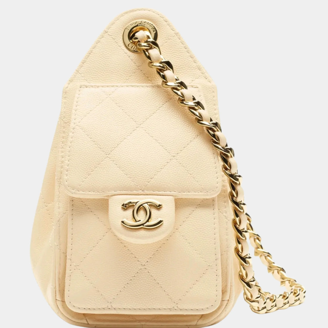 Chanel 25 Mini Handbag Calfskin & Gold-Tone Metal