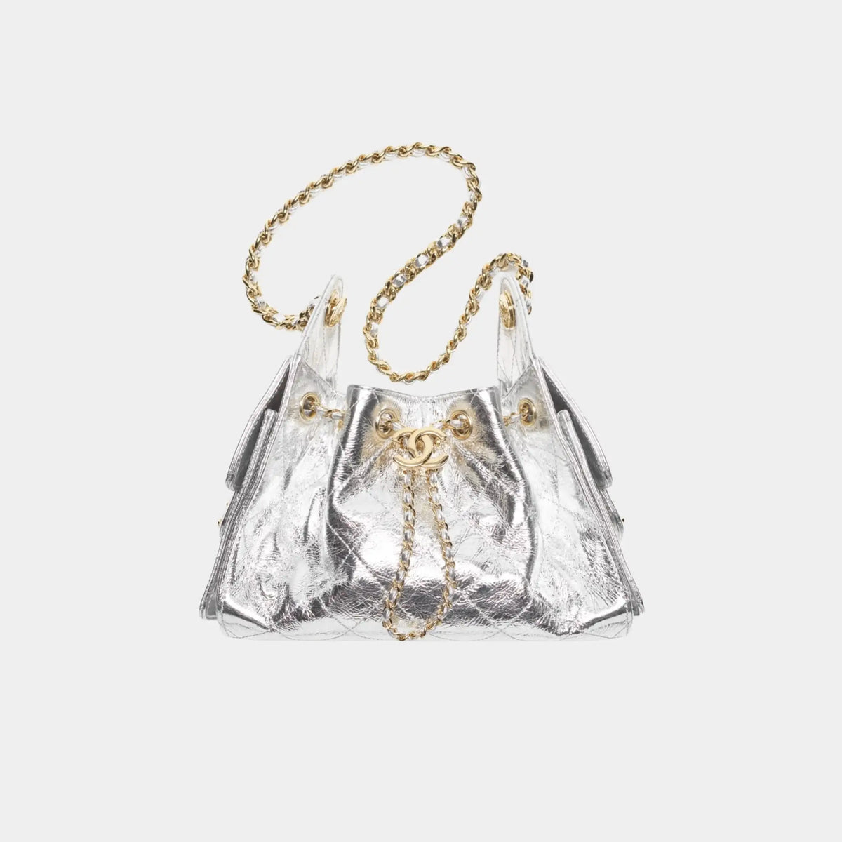 Chanel 25 Mini Handbag in Metallic Calfskin