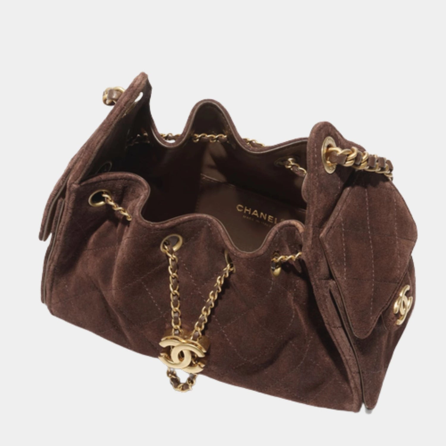 25 Mini Handbag Suede Calfskin &amp; Gold Metal