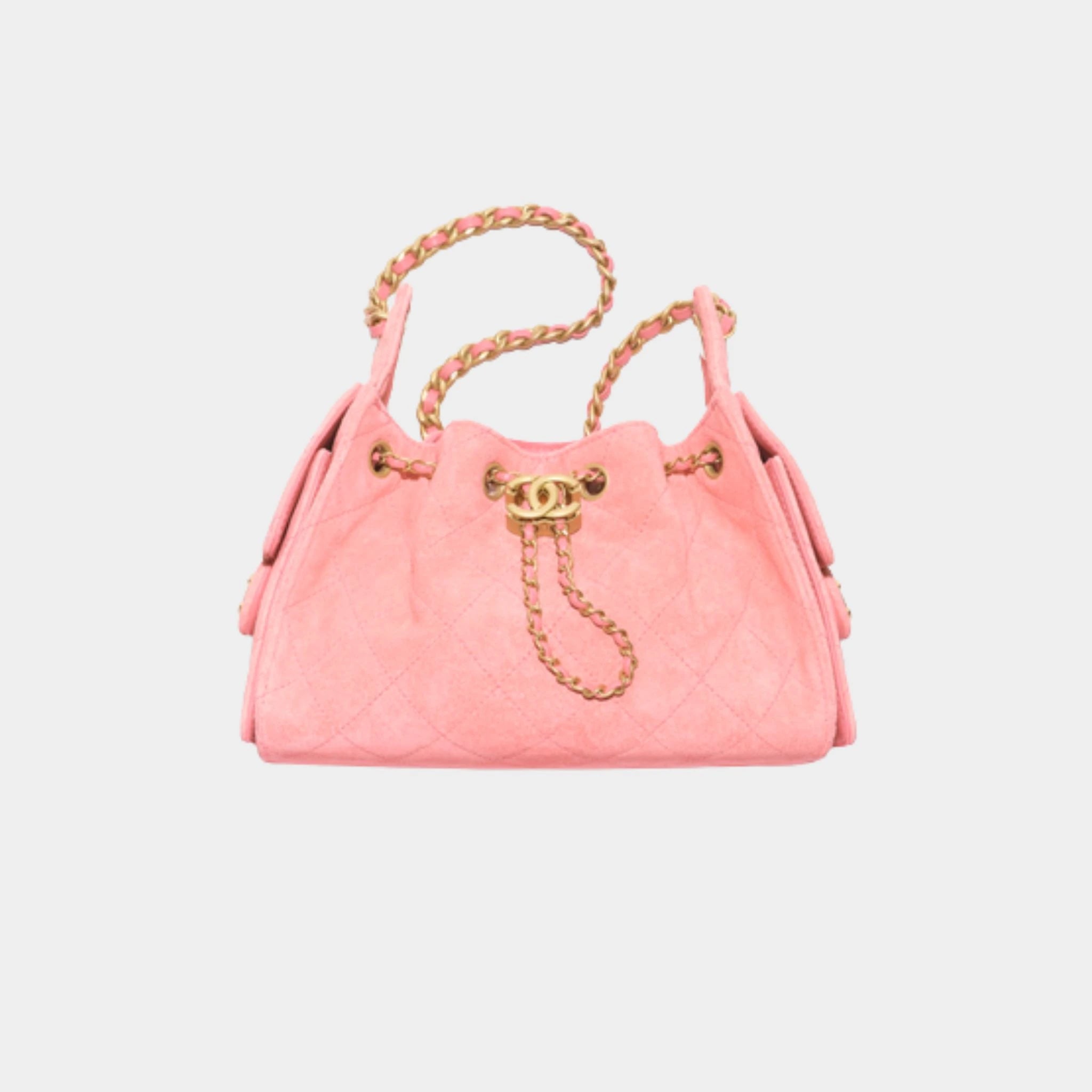 25 Mini Handbag Suede Calfskin &amp; Gold Metal