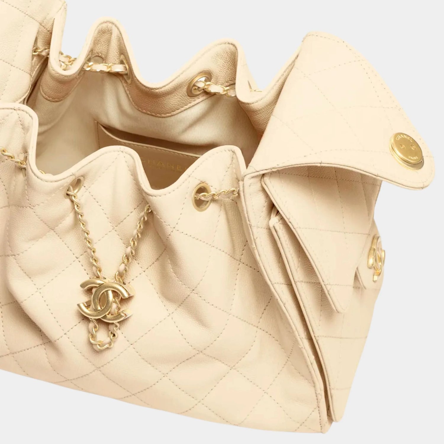 Chanel 25 Small Handbag Calfskin &amp; Gold-Tone Metal