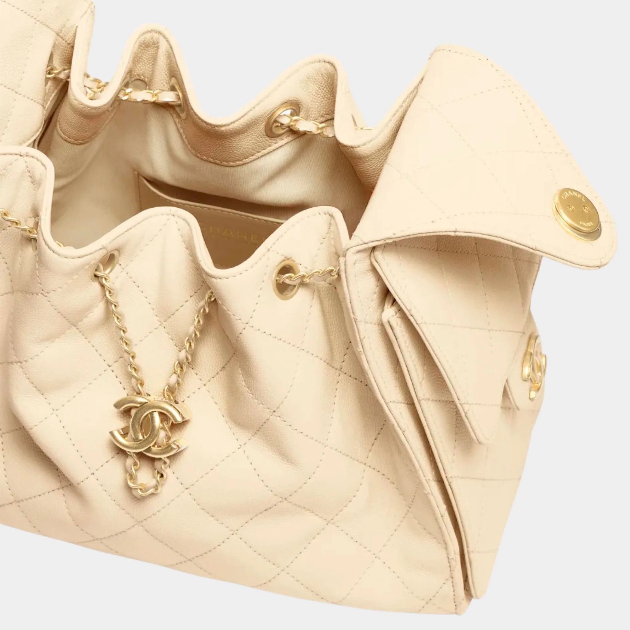 Chanel 25 Small Handbag Calfskin &amp; Gold-Tone Metal
