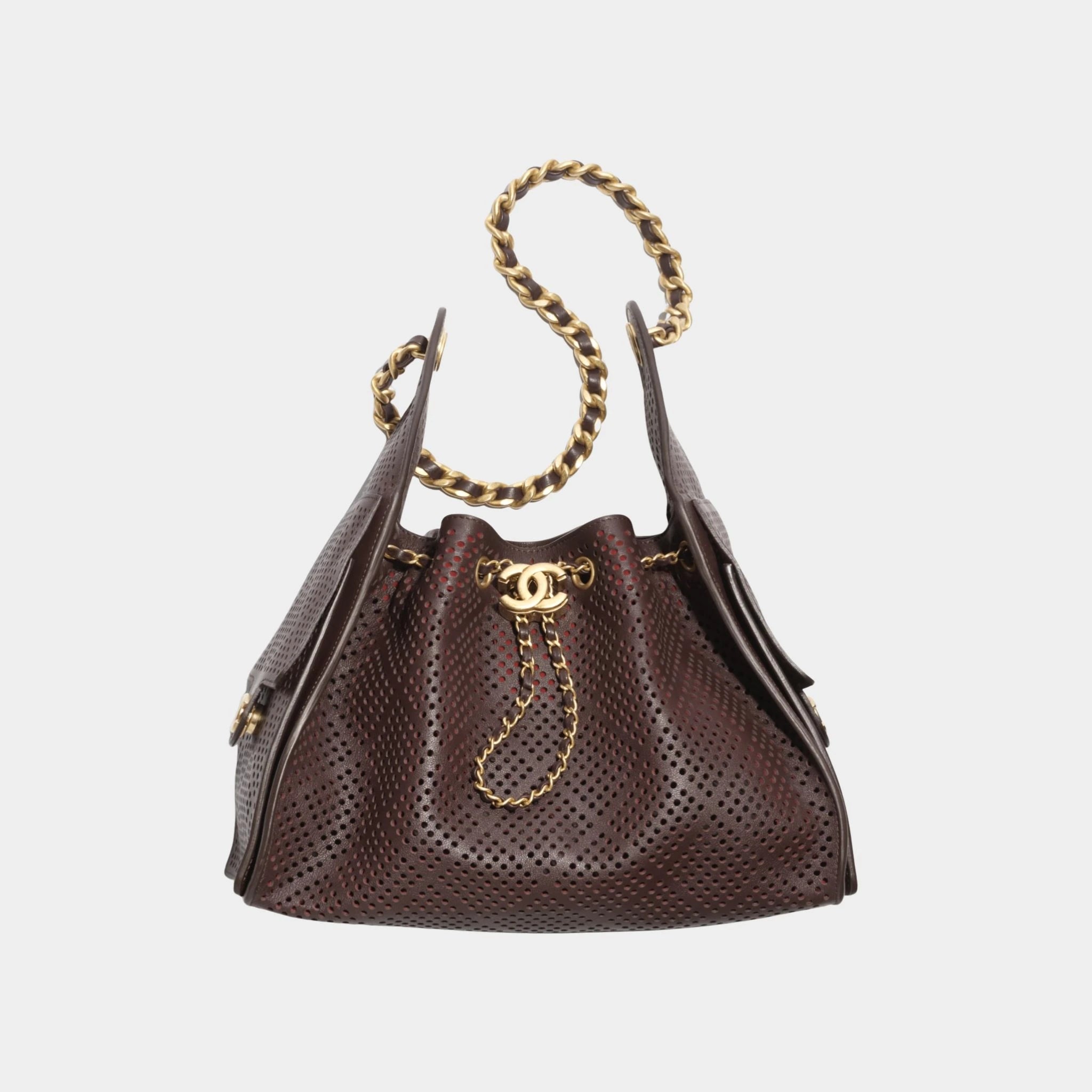 Chanel 25 Small Handbag Calfskin &amp; Gold Tone Metal, shiny grained calskin, 