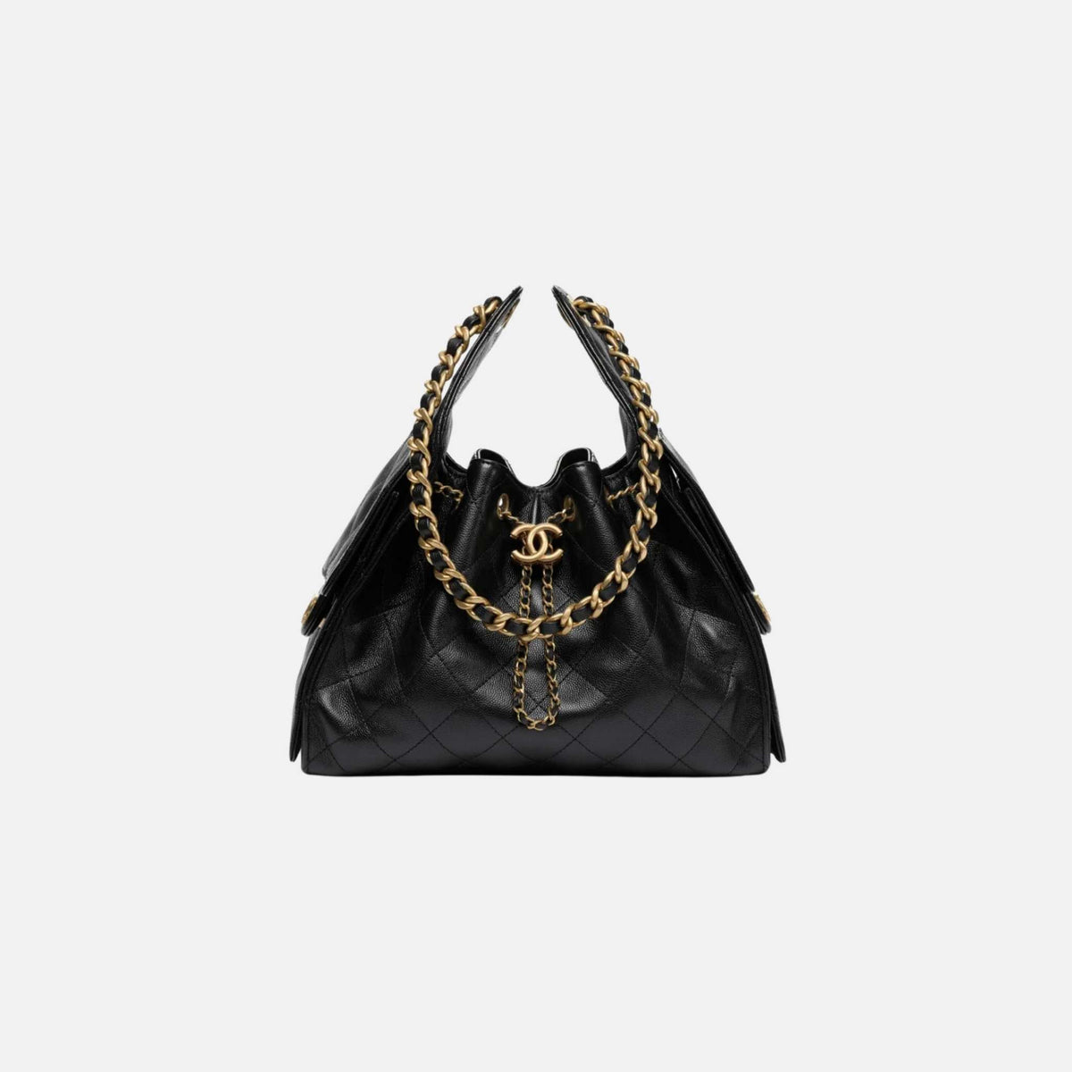 25 Small Handbag Grained Calfskin And Gold-Tone Metal