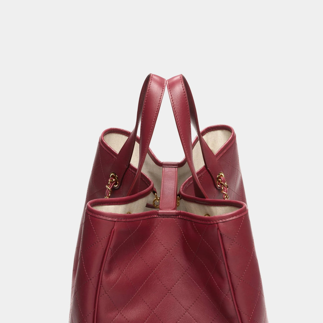 Chanel Large Tote Calfskin & Gold-Tone Metal Burgundy 