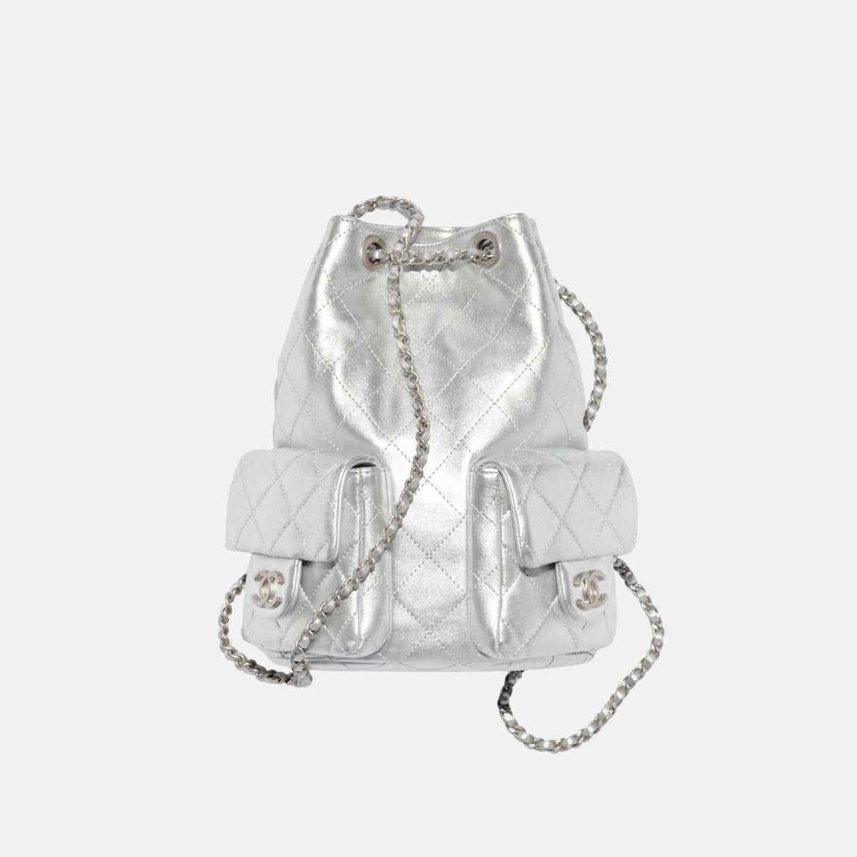 Backpack Cruise 2024/25 In Metallic Lambskin And Silver Metal
