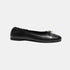 Chanel Ballet Flats Lambskin Metal Black, Side , Bow