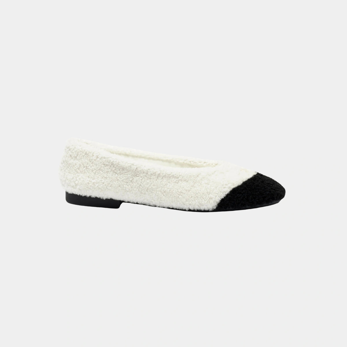 Ballet flats Shearling Lambskin White & Black — 34
