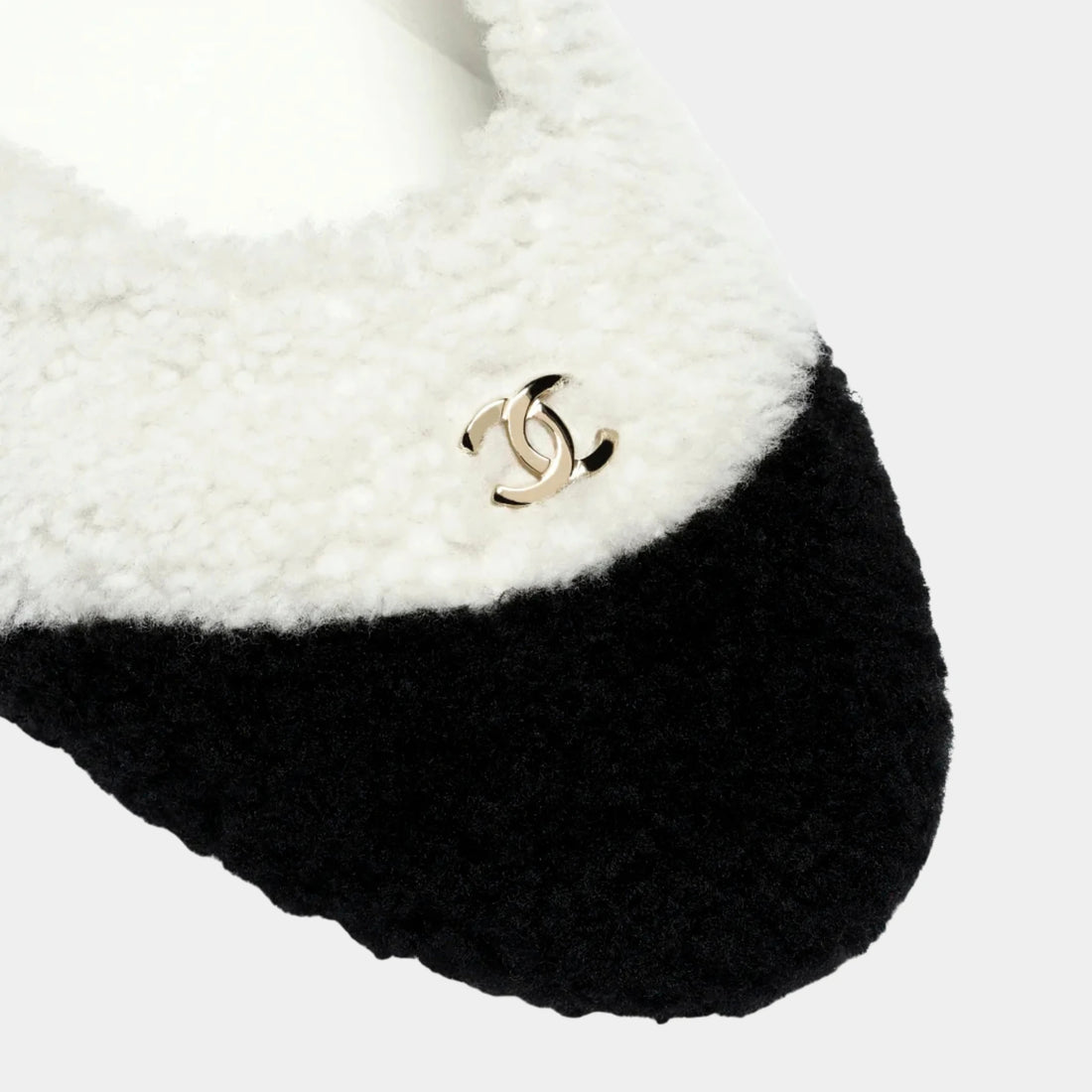 Ballet flats Shearling Lambskin White & Black