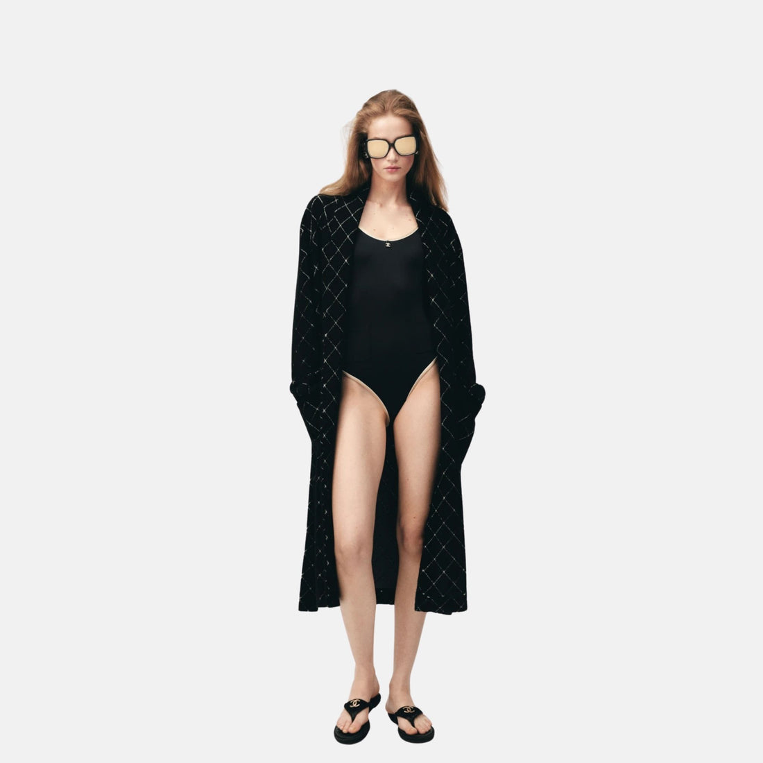 Chanel Bathrobe In Cotton And Cashmere Coco Beach Collection, Front
