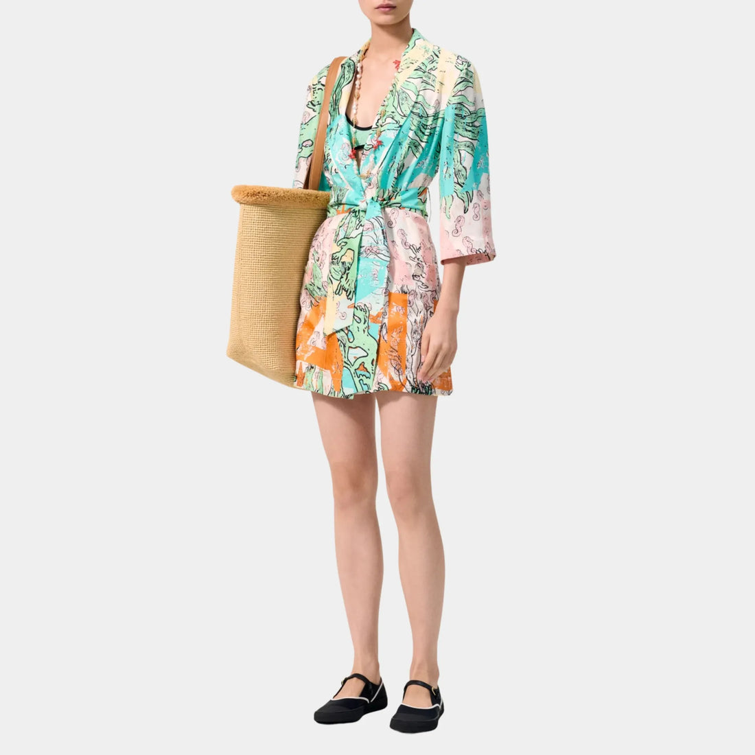 Chanel Bathrobe in Multicolour Silk, Front