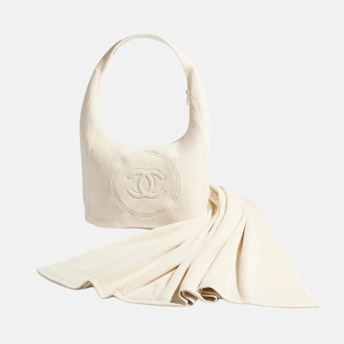 Chanel Beachwear Set In Cotton From Coco Beach 2025 Collection, White, Set