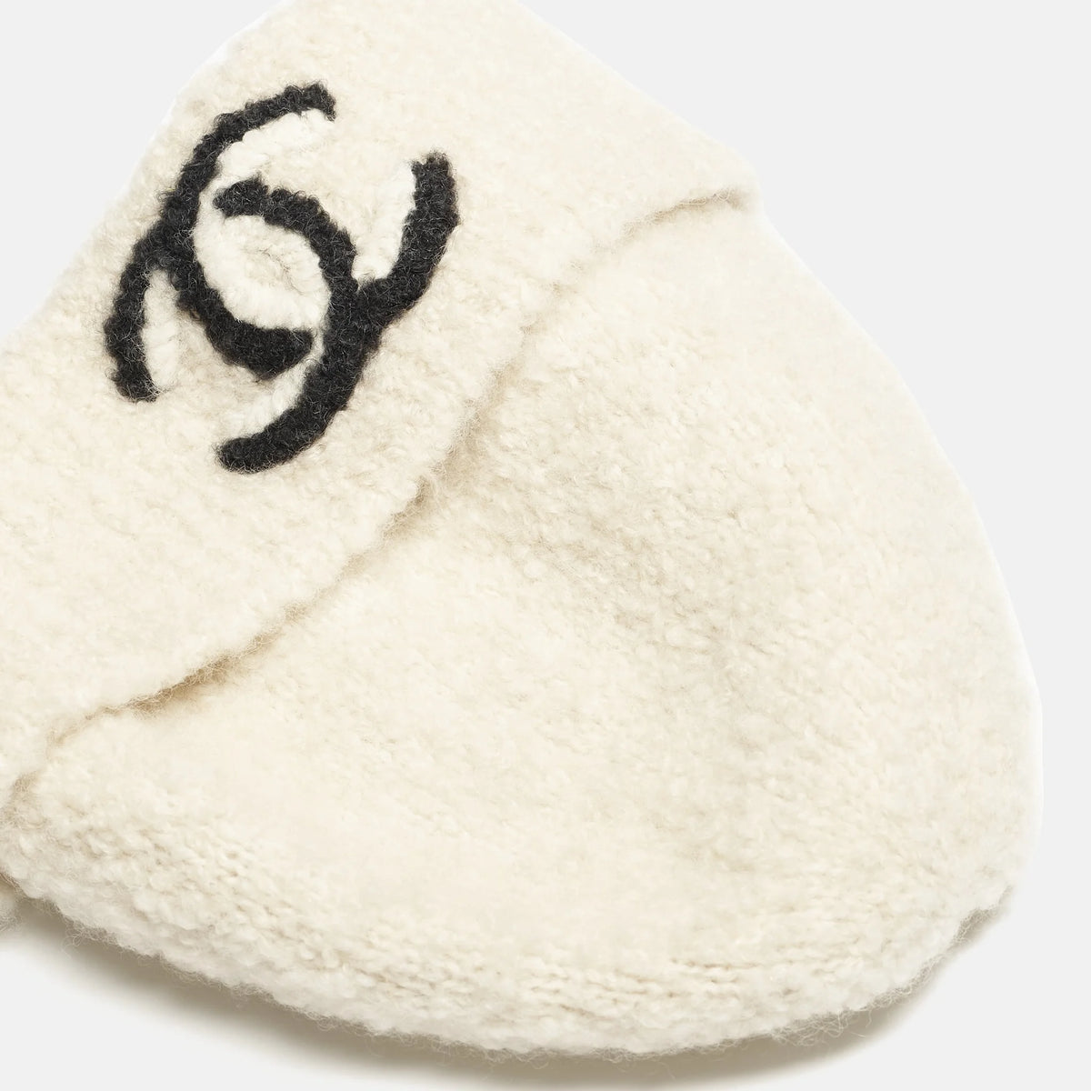Beanie Cashmere & Alpaca — Ecru and Black