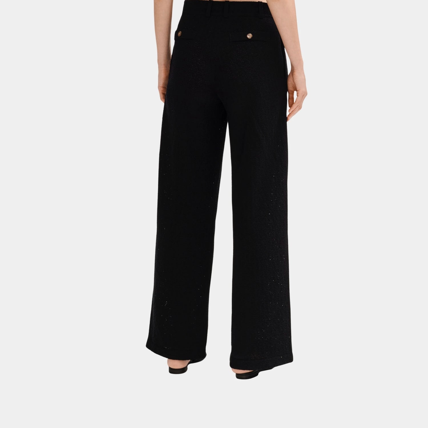 Chanel Black Trousers in Linen and Cotton, Back