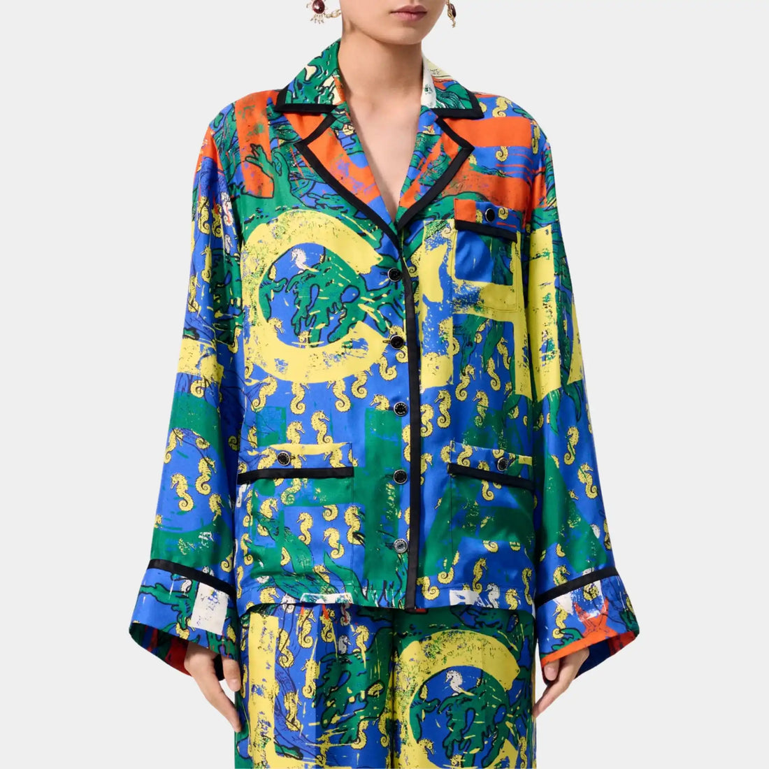 Chanel Blouse in Multicolour Silk, Front