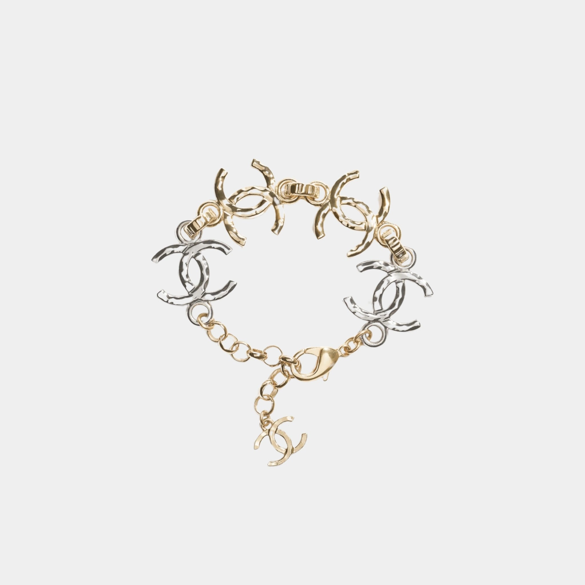 Chanel Bracelet in Gold &amp; Silver Metal, Front