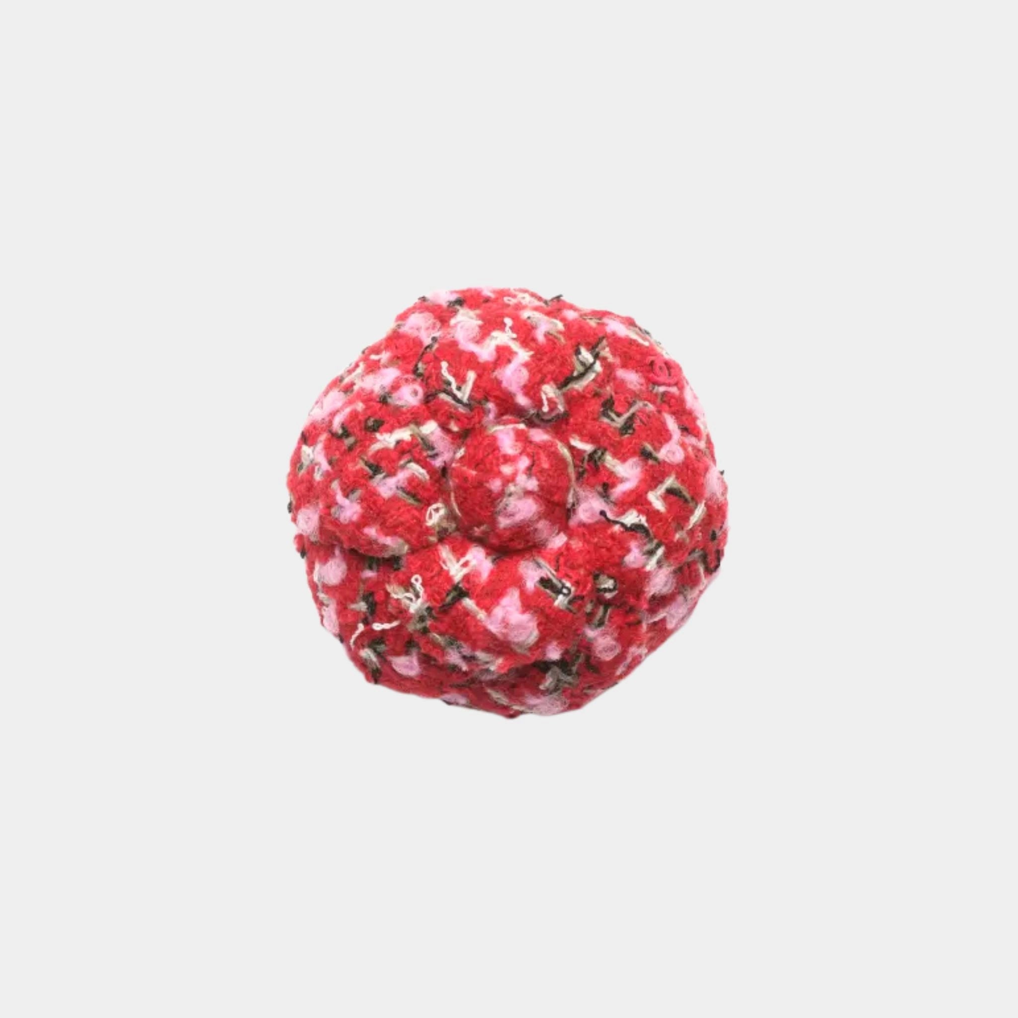 Chanel Camellia Wool &amp; Tweed ,
Red, pink &amp; black, Front