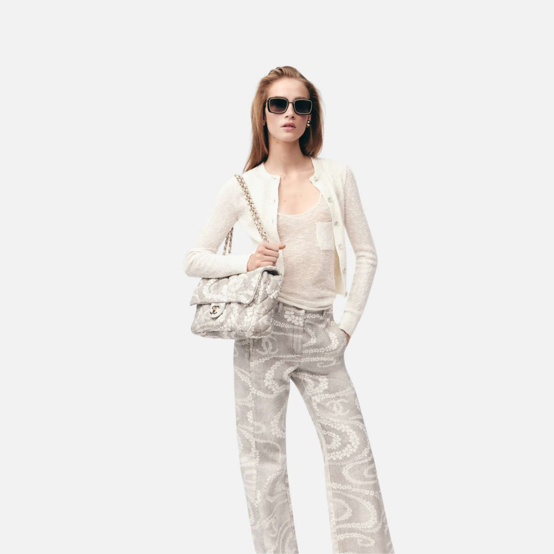 Chanel Cardigan In Cotton Coco Beach Collection, Front