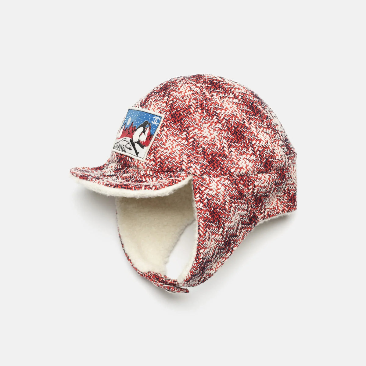 Chapka Cotton & Cashmere Red, Ecru & Multicolour
