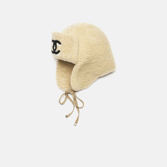 Chanel Chapka Shearling Lambskin Beige, Black & White — Coco Neige 2026