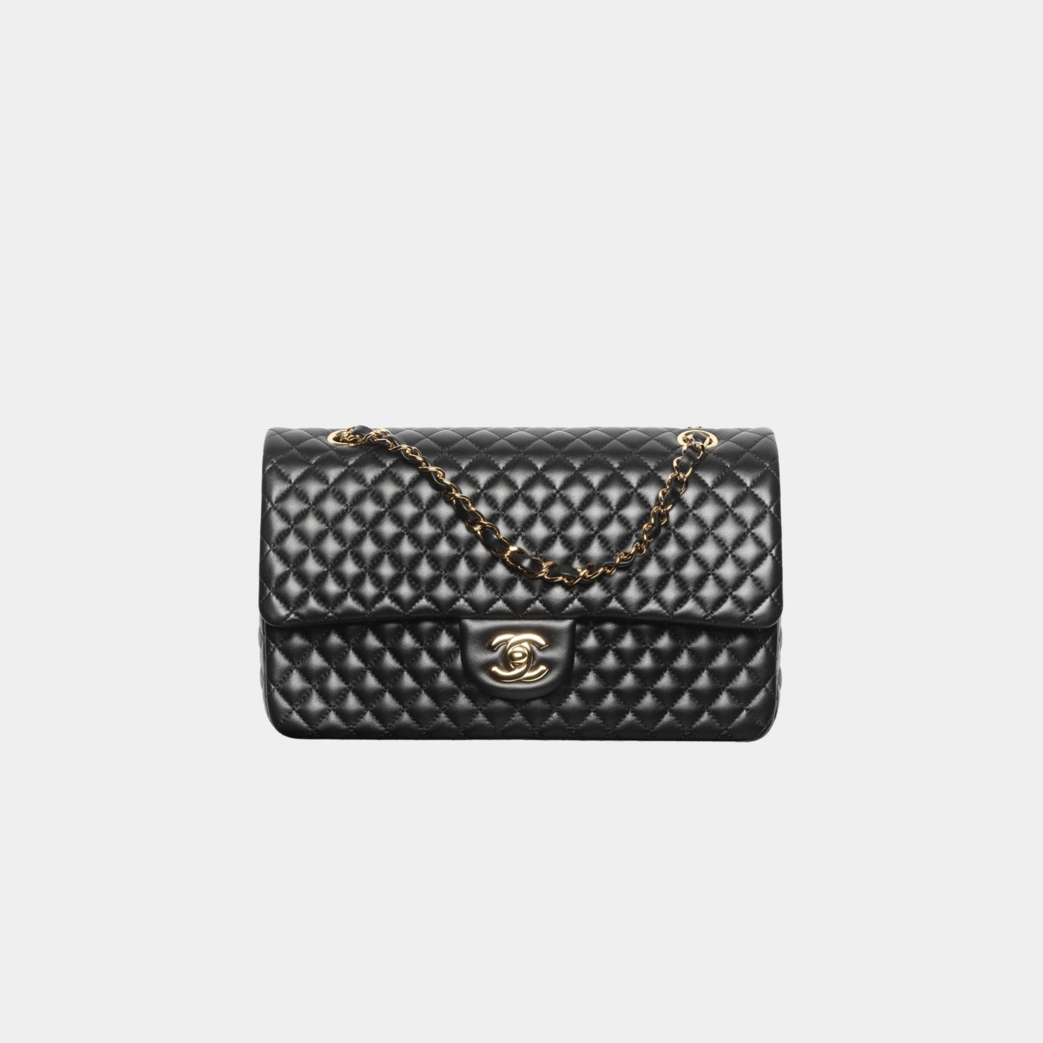 Chanel Classic 11.12 Handbag Lambskin Black