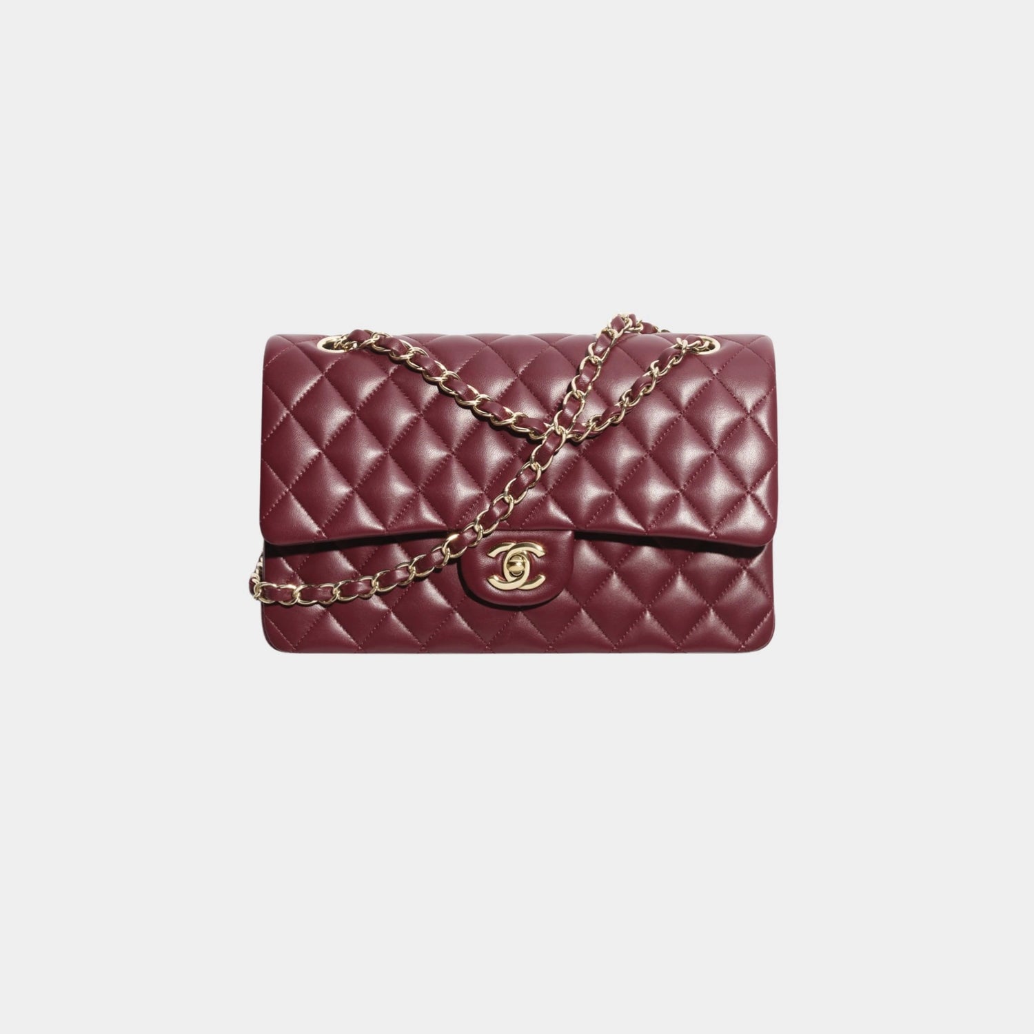 Classic 11.12 Handbag Lambskin, Burgundy, Front 