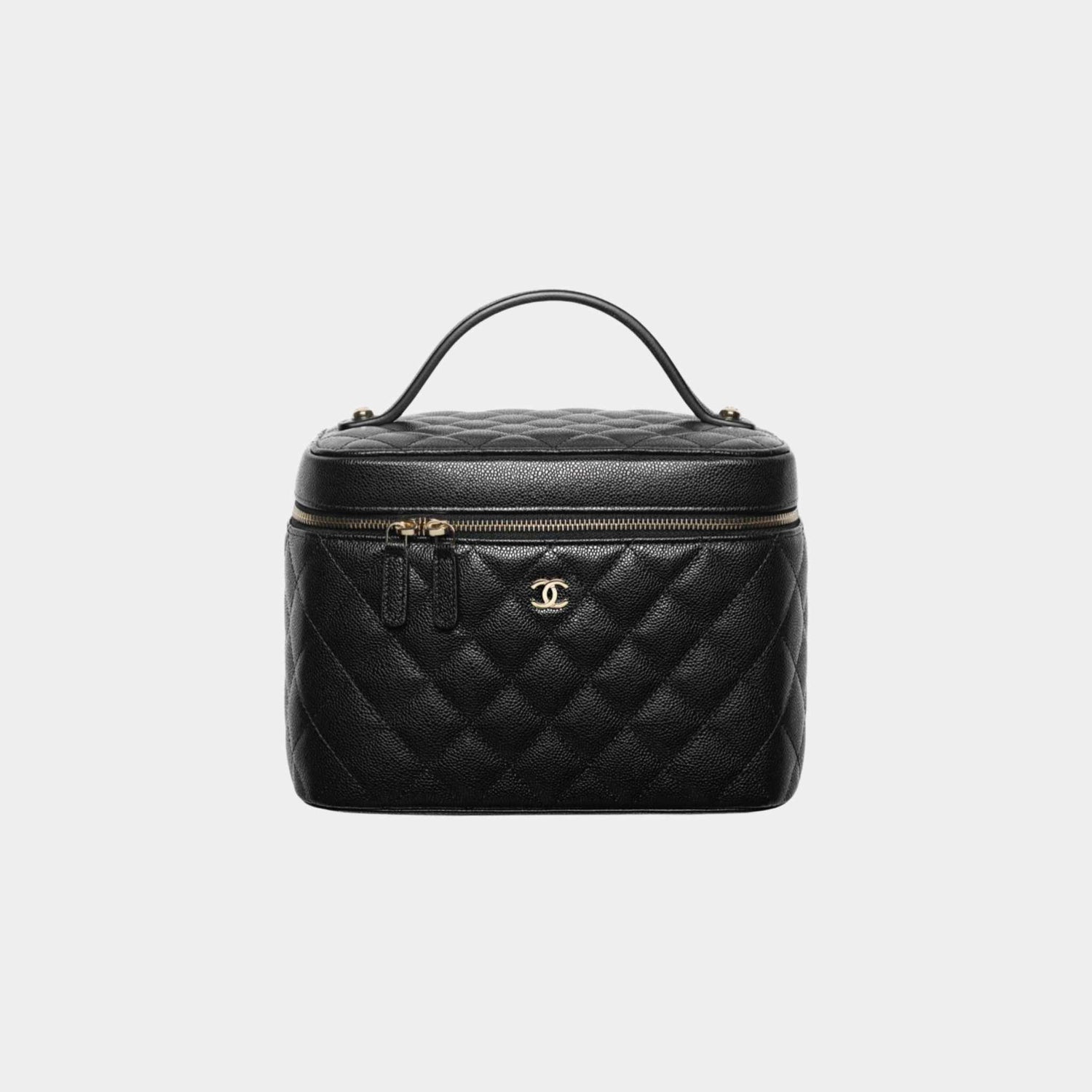 Chanel Classic Vanity Pouch in Grained Shiny Calfskin, Back