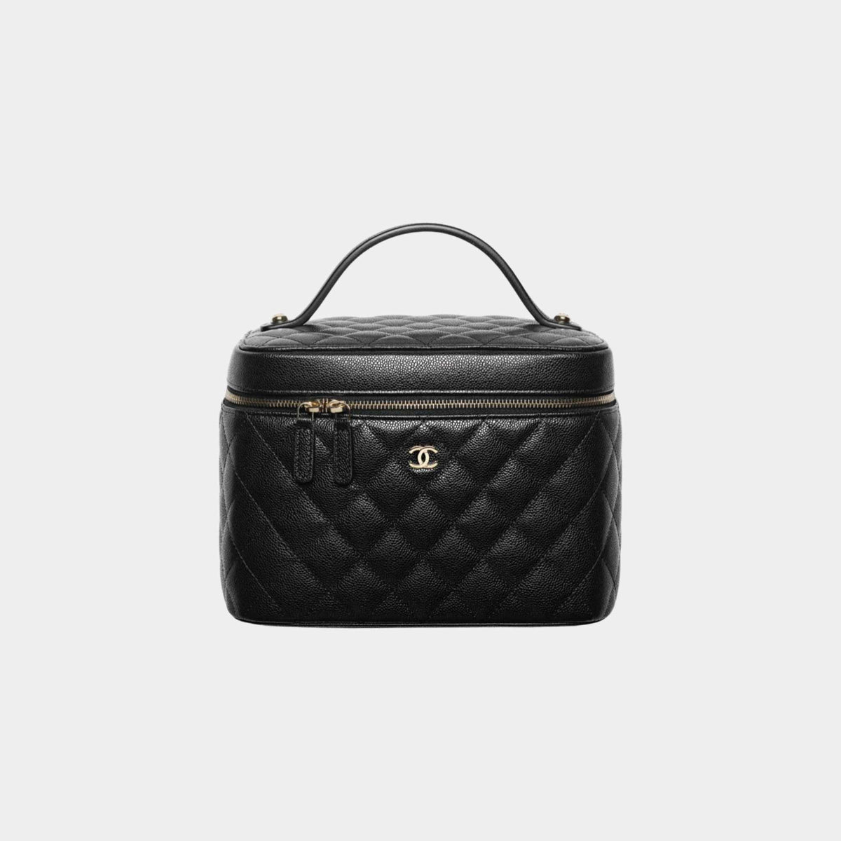 Classic Vanity Pouch in Grained Shiny Calfskin