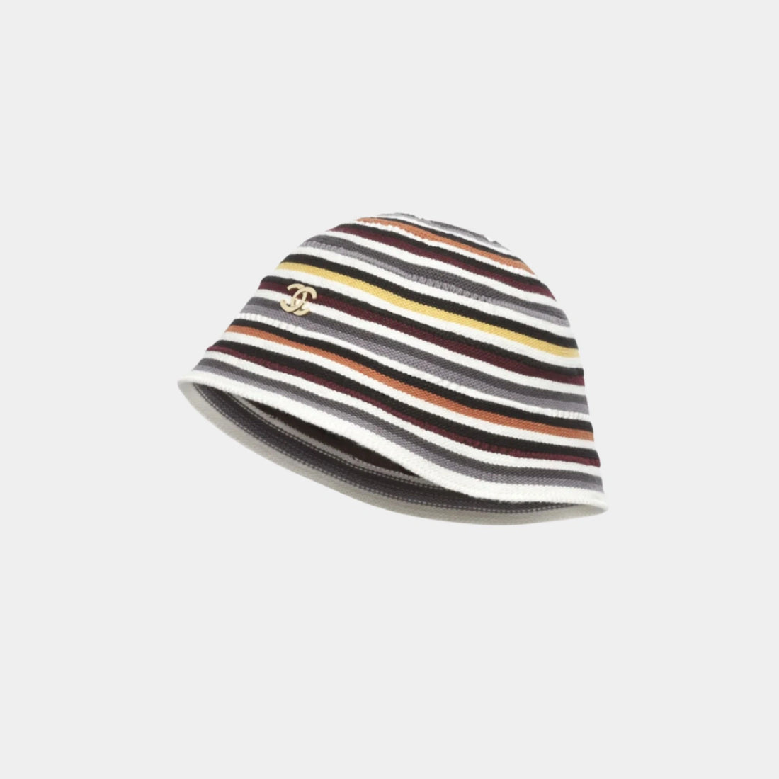Cloche Hat Cotton Mixed Fibers & Metal Multicolor & Gold