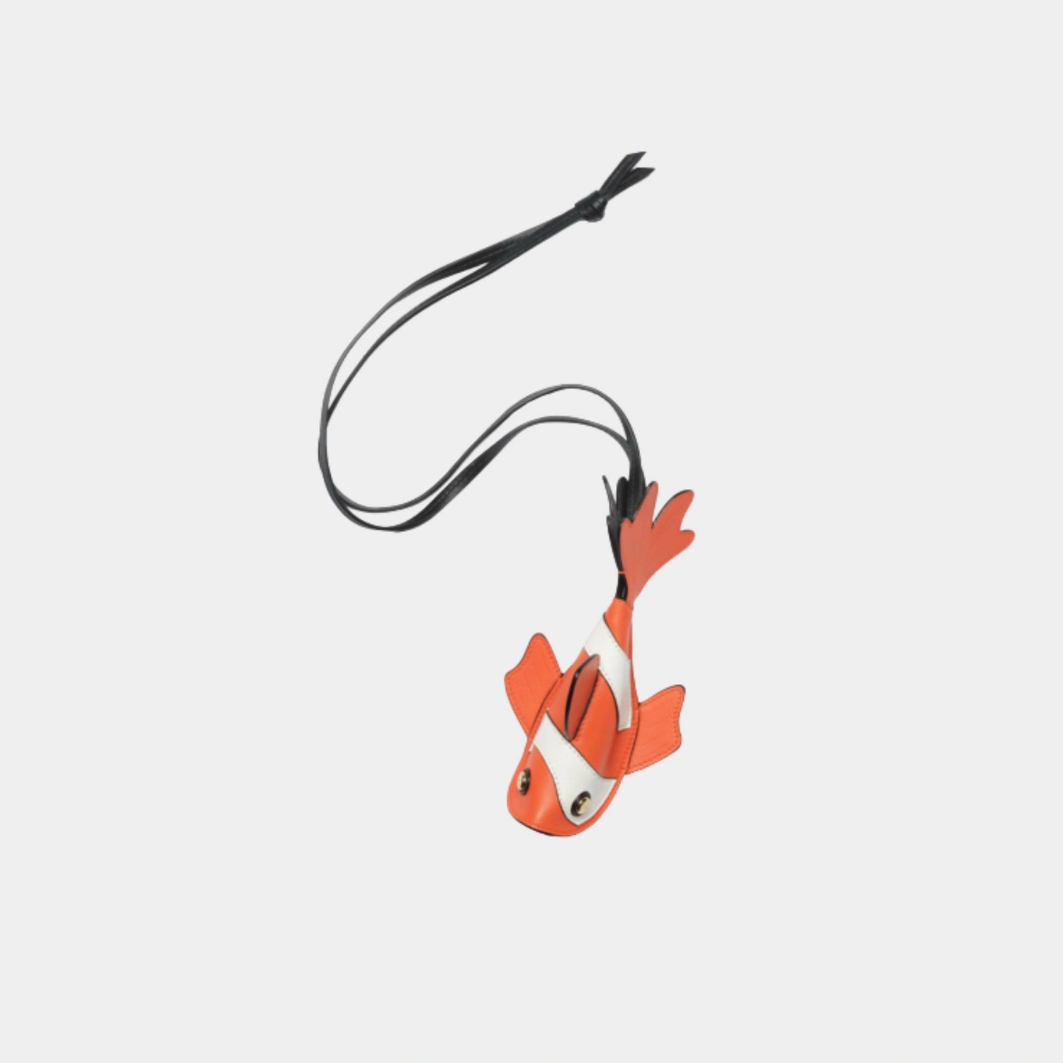 Chanel Clownfish Mini Bag Charm Lambskin Orange White Black