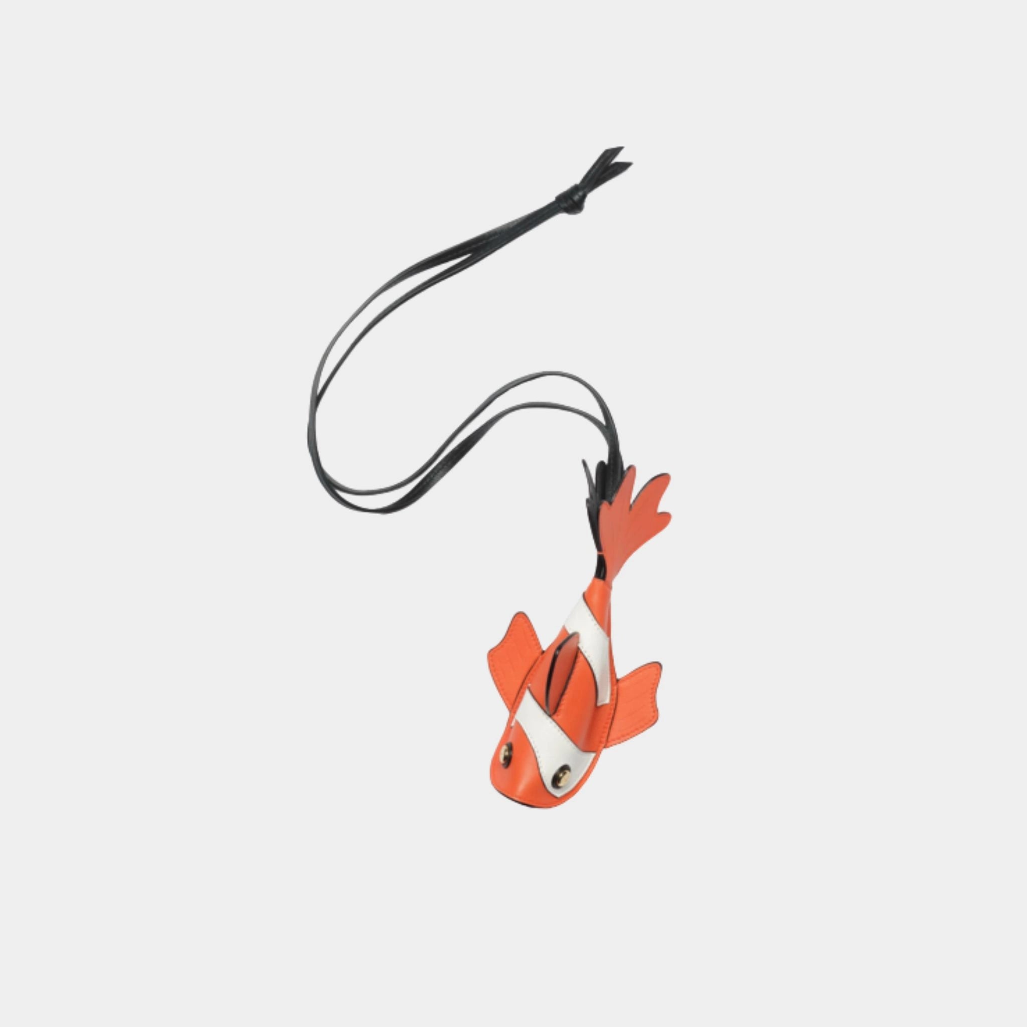 Chanel Clownfish Mini Bag Charm Lambskin Orange White Black