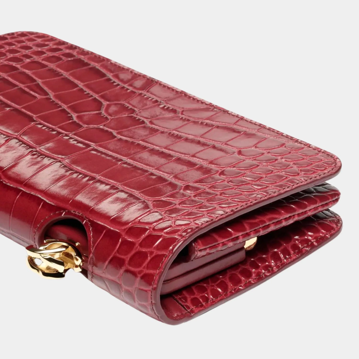 Chanel Clutch Bag Crocodile-Embossed Calfskin &amp; Gold-Tone Metal 