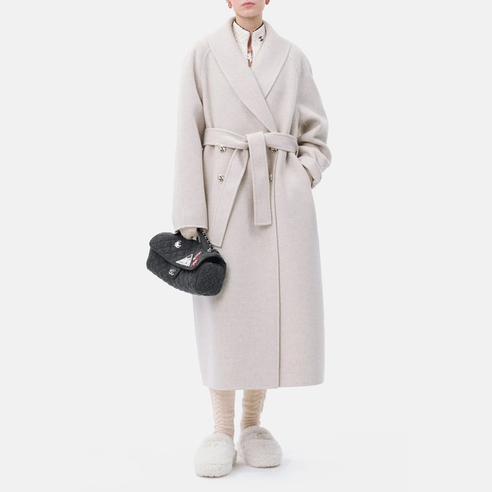 Chanel Coat Cashmere in Grey — Coco Neige 2026