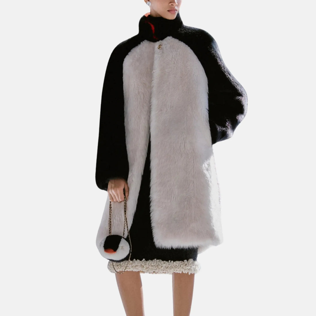 Chanel Coat Lambskin in White and Black