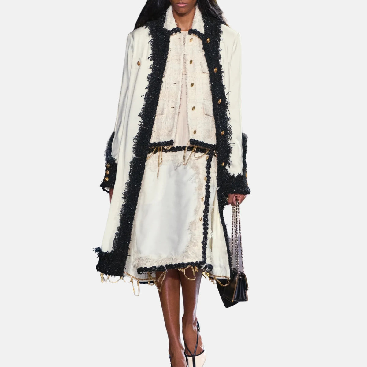 Chanel Coat Silk in White