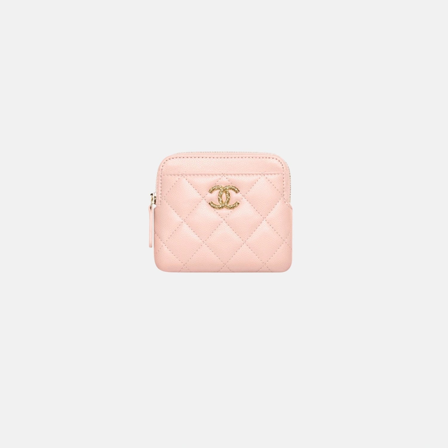 Chanel Coin Purse in Shiny Grained Calfskin Strass and Gold Tone Metal