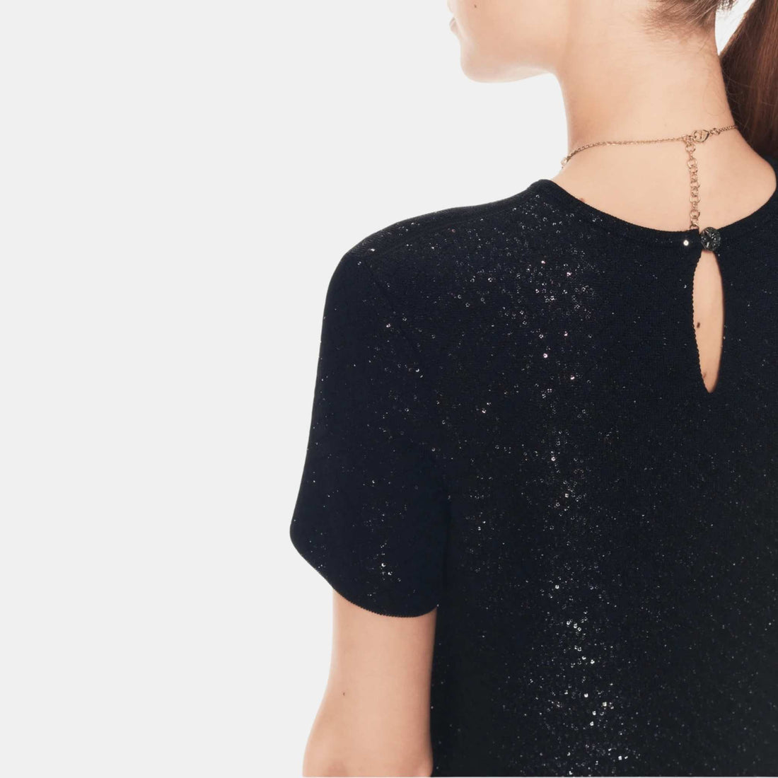 alt
Chanel فستان بلمعة من ألياف مختلطة أسود، منظر خلفي