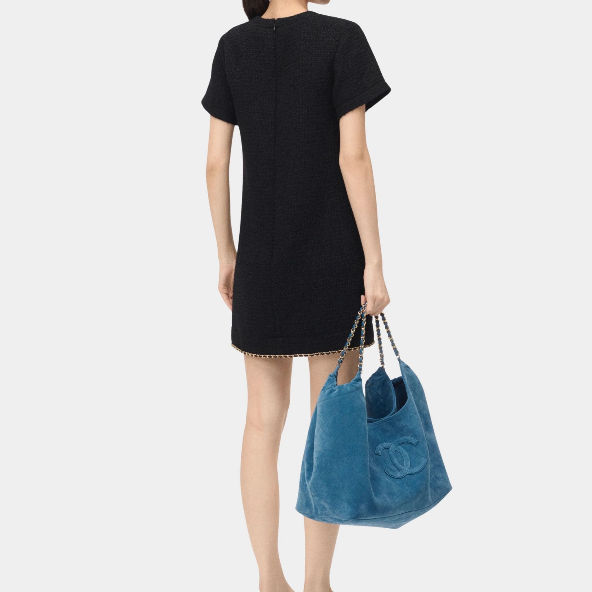 Dress Wool Tweed Black