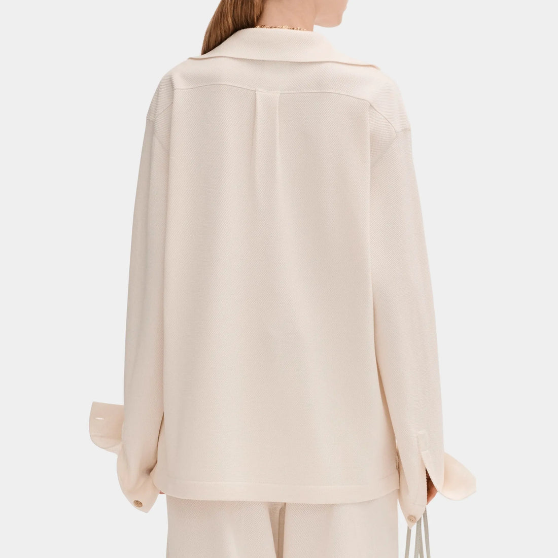Chanel Ecru Polo in Silk and Cotton, Black