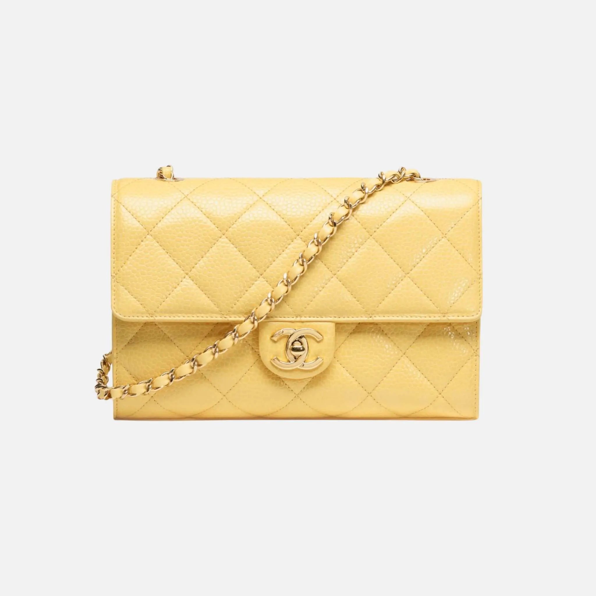 Chanel Flap Bag in Grained Calfskin and Gold Tone Metal