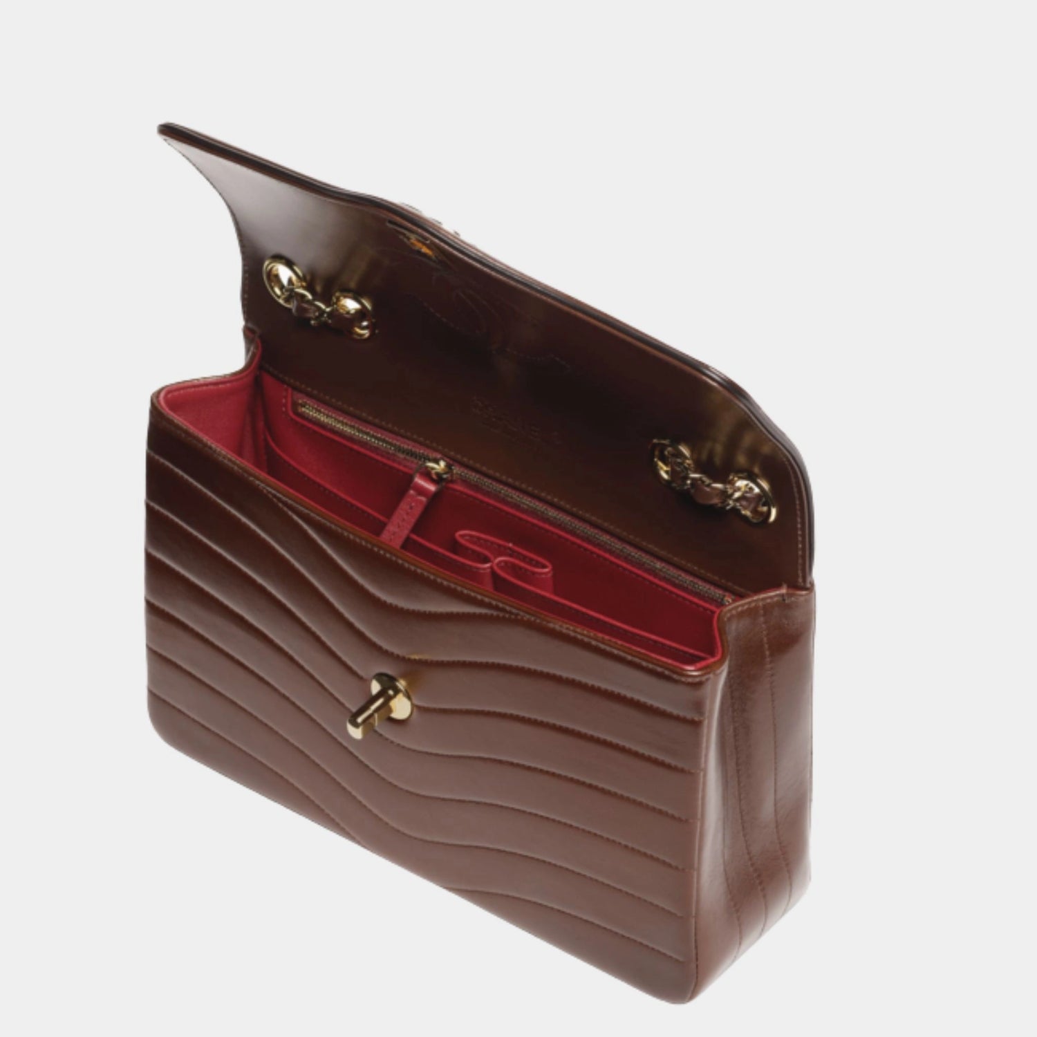 Flap Bag Patinated Lambskin &amp; Gold-Tone Metal