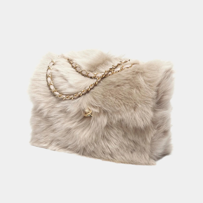 Chanel Flap Bag Shearling Lambskin & Gold-Tone Metal Dark Beige — Coco Neige 2026