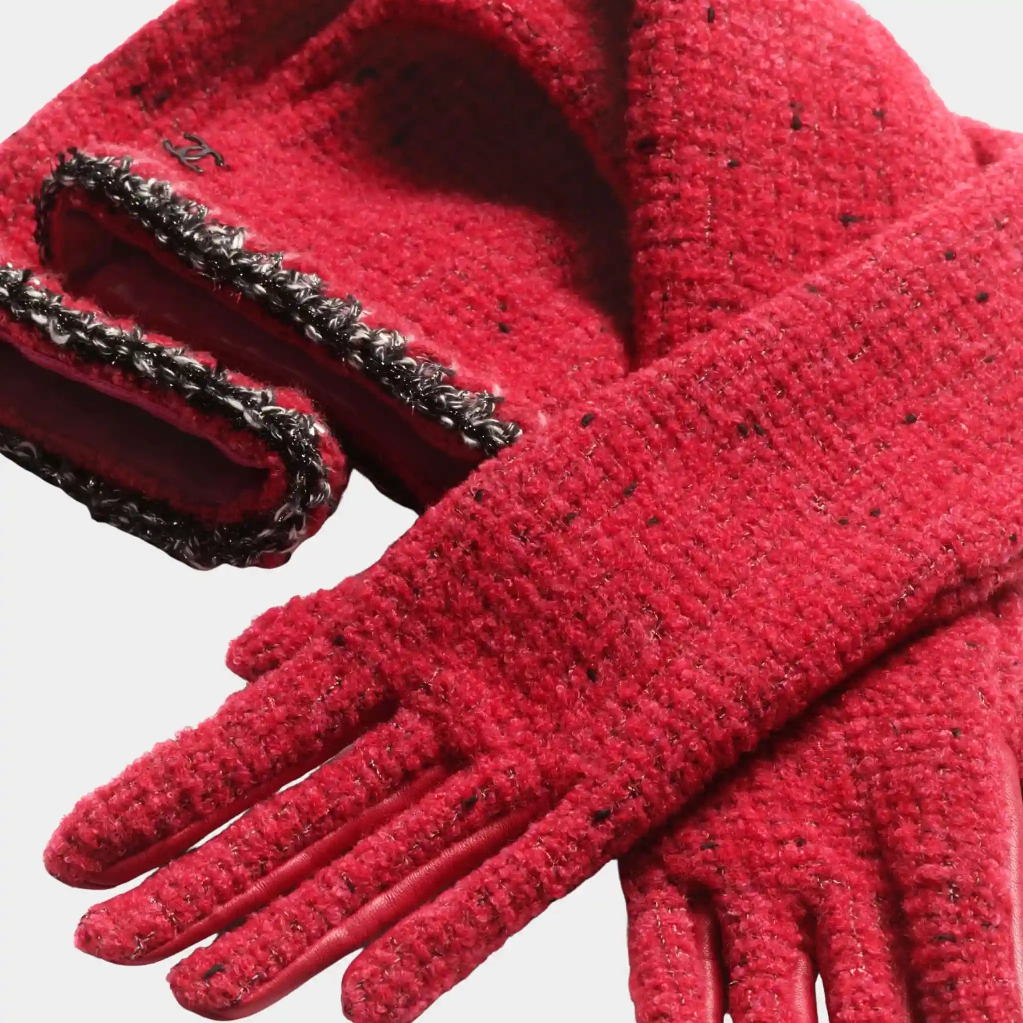 Gloves Tweed &amp; Lambskin, Closeup