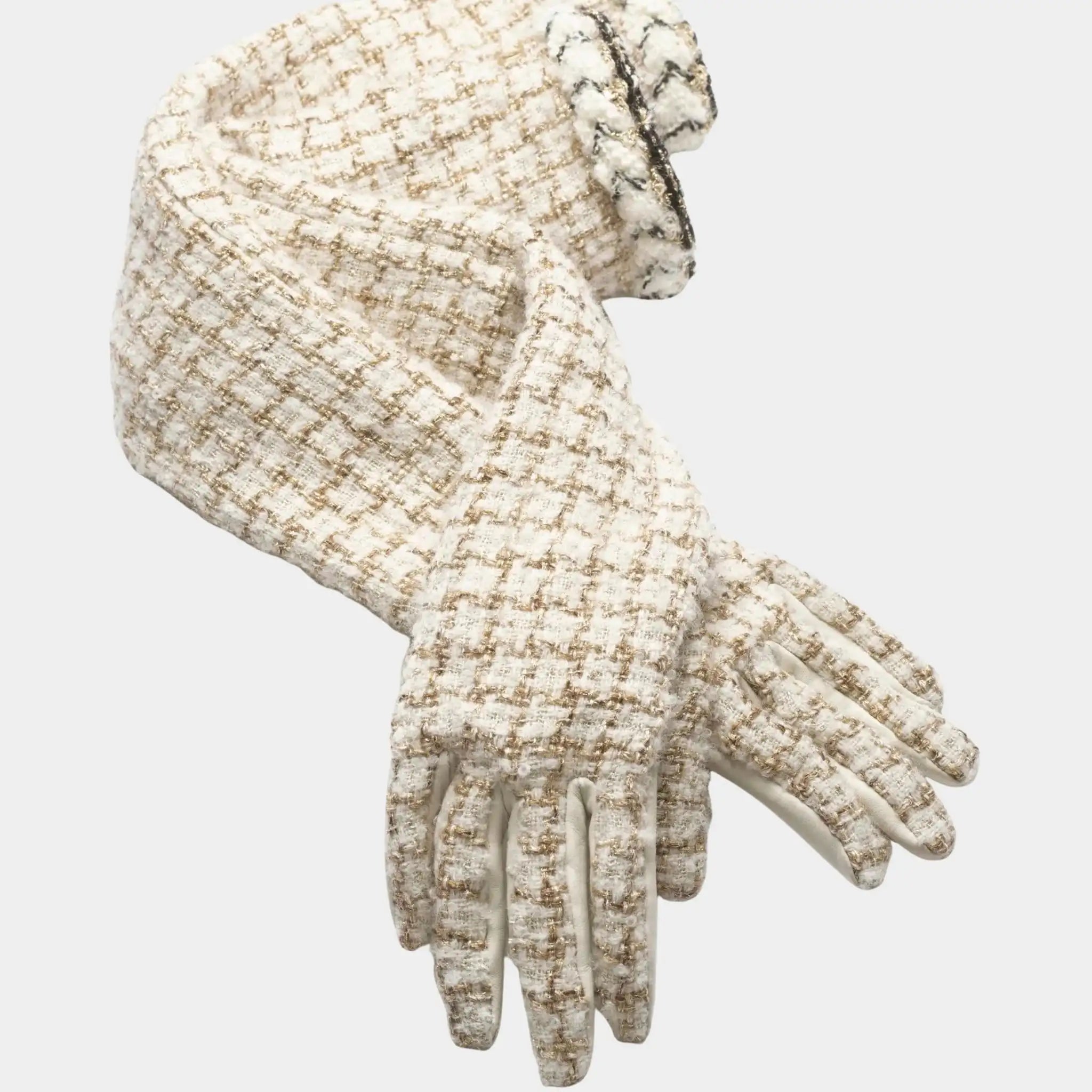 Gloves Tweed &amp; Lambskin, Closeup
