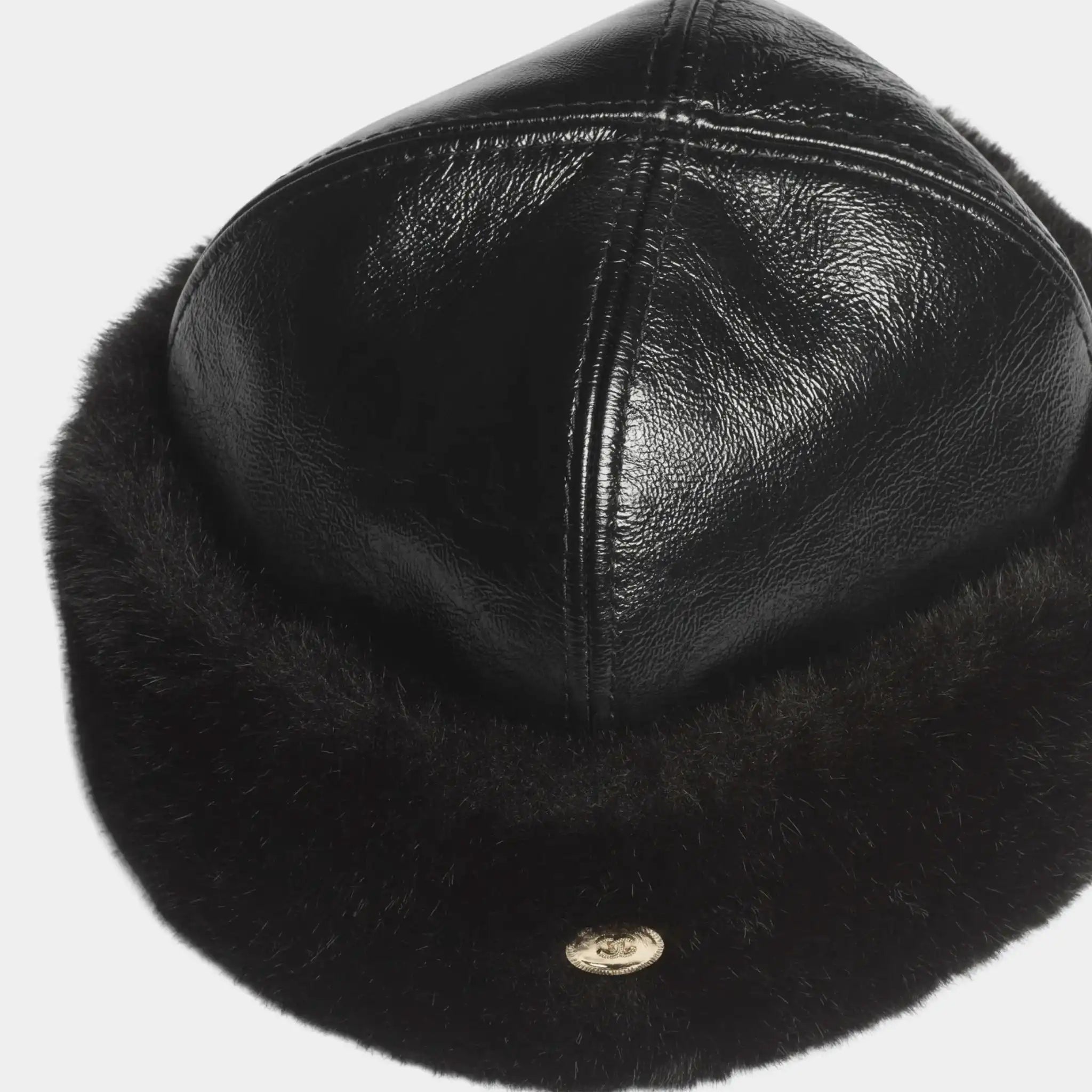 Chanel Hat Lamb &amp; mixed fibers Black, Top