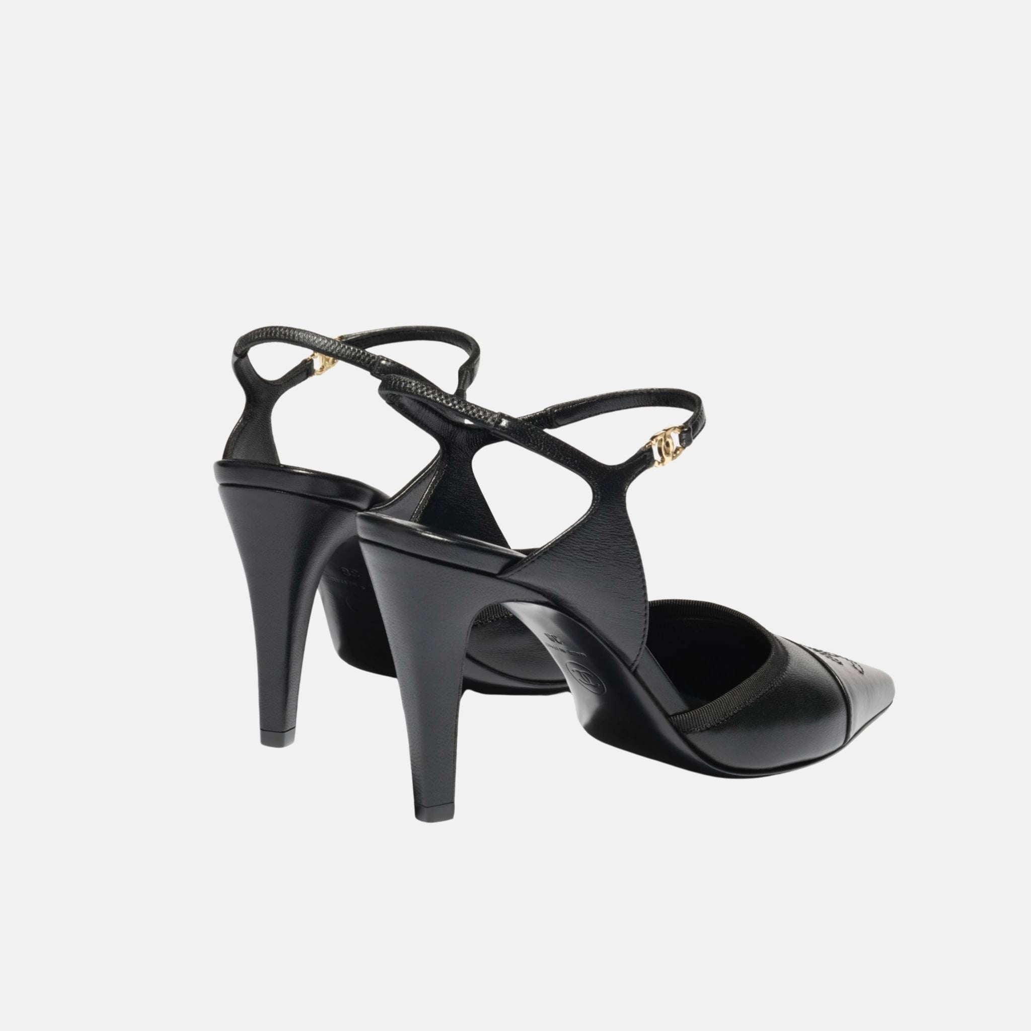 Chanel Heel Slingbacks in Iridescent Lambskin, Back