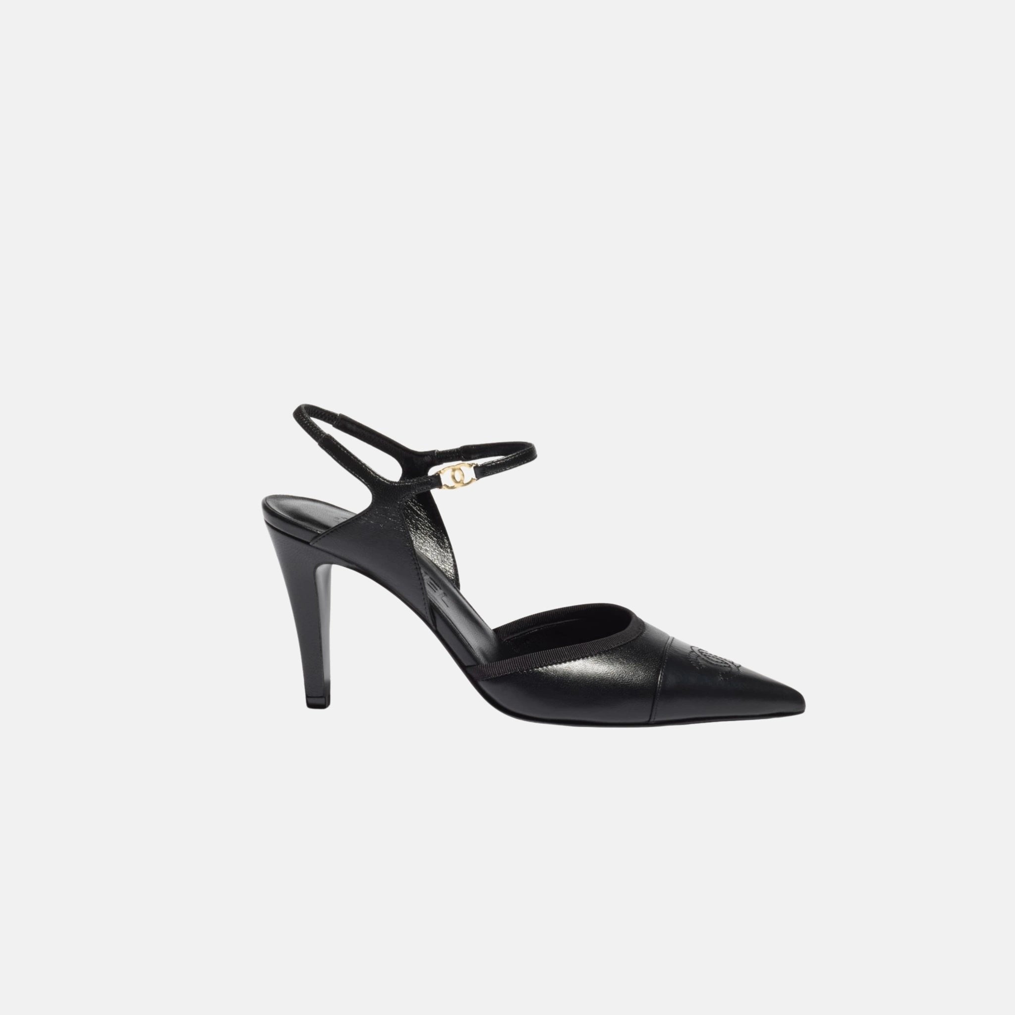 Chanel Heel Slingbacks in Iridescent Lambskin, Side