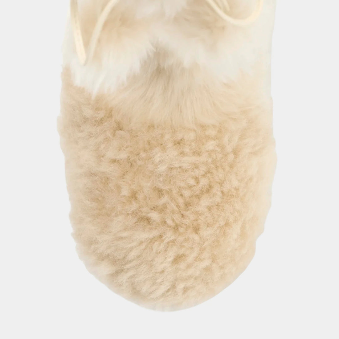 Chanel High Boots Shearling Lambskin Ivory Light Beige & Black