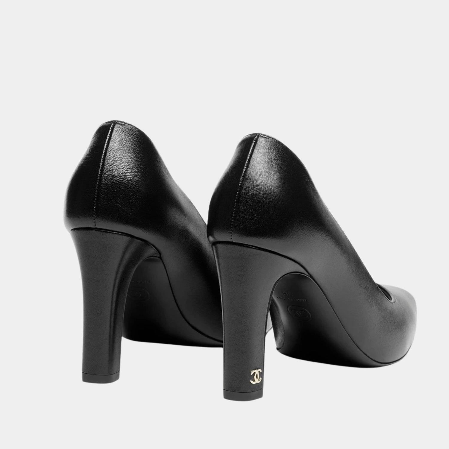 Chanel High Heels Lamb Black