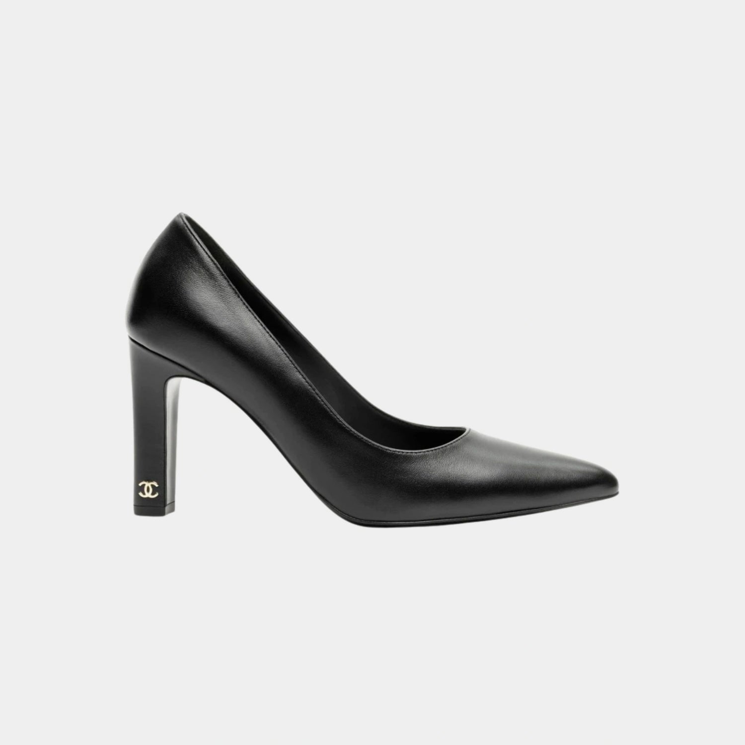 Chanel High Heels Lamb Black